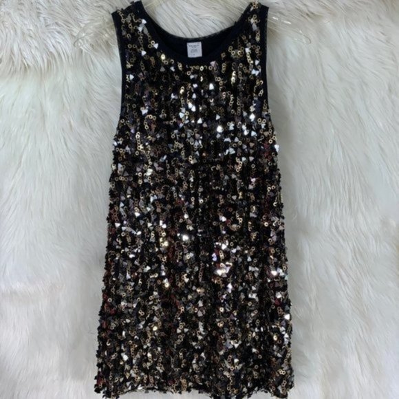 Jane Darling By Me Glitter Tank Size Small Top Blouse Shimmer Gold Silver - Picture 1 of 6